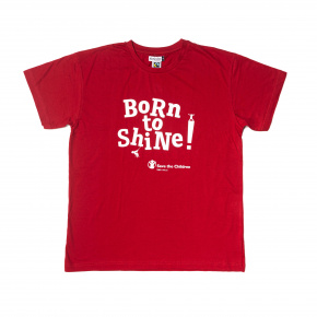 T-shirt rossa donna L, Born to Shine, regalo solidale in ambito T-Shirt solidali